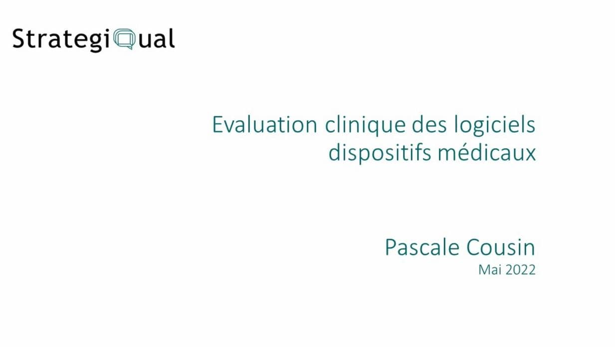 Evaluation clinique des logiciels DM